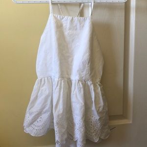 Textured, eyelet lace peplum top from Simons